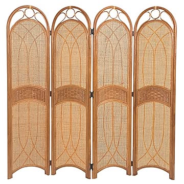 サンフラワーラタン S701HR スクリーン 4連 幅40cm 高さ150cm 4枚 ラタン 完成品 快適 涼しい アジアンテイスト 送料込み