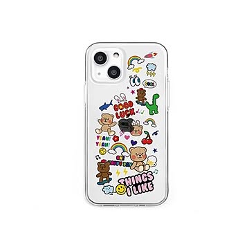 dparks ソフトクリアケース for iPhone 13 THINGS I LIKE DS21145i13