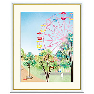 額絵 観覧車 横田友広 61x49.5cm 三幸