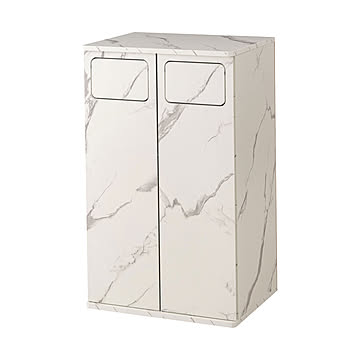 ゴミ箱 45リットル 2段 分別 45l スリム おしゃれ キッチン リビング 幅26 縦型 小さい 20l ダストボックス 木目調 大理石調 BLL-001-004