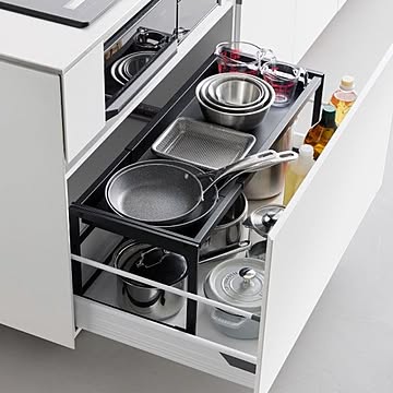 山崎実業 シンク下引き出し幅伸縮スライドラック タワー tower 【D30】 