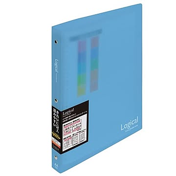 (まとめ) ナカバヤシ ロジカルバインダーノート・ワイド・A4 BN-A402A-B ブルー 【×3セット】