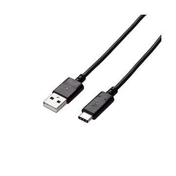 (まとめ)エレコム USB2.0ケーブル(認証品、A-C) U2C-AC10NBK×3セット