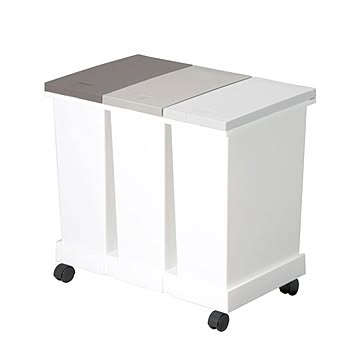 ゴミ箱 スリム 20リットル 20L 蓋つき 分別 スリム キャスター付き 3個セット ダストボックス キッチン リビング S-203D