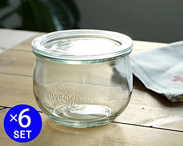 ウェック チューリップシェイプ WE744 ガラスキャニスター 500ml 6個セット