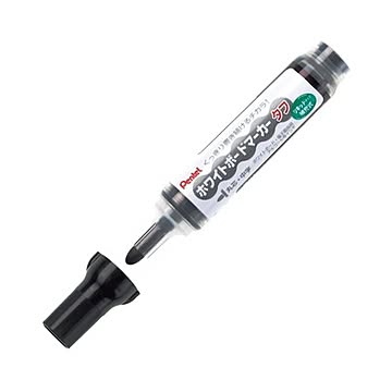 (まとめ) ぺんてる ホワイトボードマーカー タフ 中字丸芯 黒 MW50M-A 1本  【×100セット】