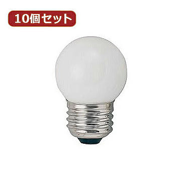 YAZAWA 10個セット ベビーボール球7WホワイトE26 G402607WX10 管理No. 4560352849475
