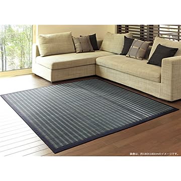 い草 ラグマット/絨毯 【約180×180cm】 裏貼り 折りたたみ可 クッション性 縁：綿100％ 『仙名 せんな』 〔リビング〕【代引不可】