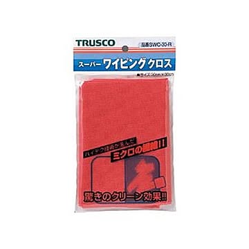 （まとめ）TRUSCO スーパーワイピングクロス300×300mm 赤 SWC-30-R 1枚【×20セット】