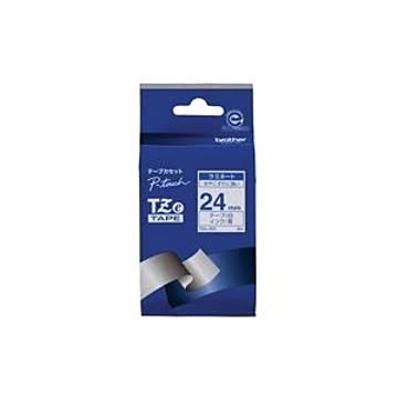 (業務用30セット) brother ブラザー工業 文字テープ/ラベルプリンター用テープ 【幅：24mm】 TZe-253 白に青文字