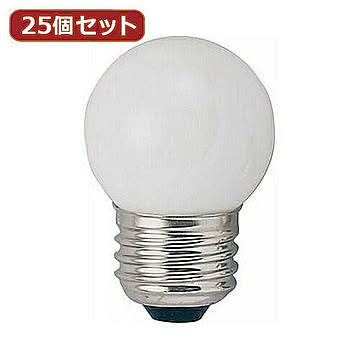 YAZAWA 25個セット ベビーボール球25WホワイトE26 G402625WX25 管理No. 4560352847013