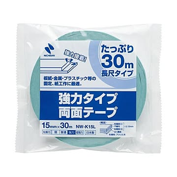 （まとめ） ニチバン 強力タイプ両面テープ15mm×30m NW-K15L 1巻 【×10セット】