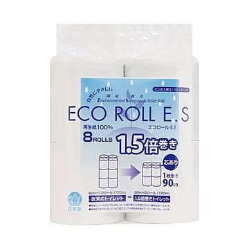 太洋紙業 エコロールE.S 107mm幅×90m巻 8ロール 10セット