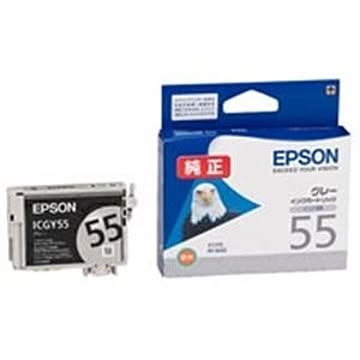 (業務用5セット) EPSON エプソン インクカートリッジ 純正 ICGY55 グレー(灰)