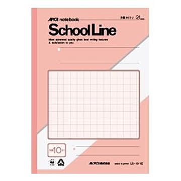 （まとめ） アピカ 方眼ノート・英習罫ノート・漢字練習罫ノート アピカスクールライン LS10-1C 桜 1冊入 【×20セット】