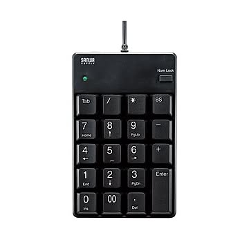 サンワサプライ USB2.0ハブ付テンキー NT-17UH2BKN