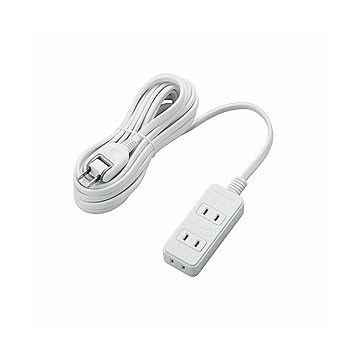 (まとめ)エレコム ほこりシャッター付き電源タップ T-ST02-22350WH×3セット