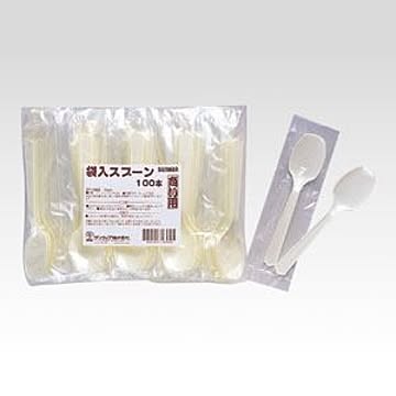 （まとめ） 商い用 袋入スプーン SP-100G 100本入 【×5セット】