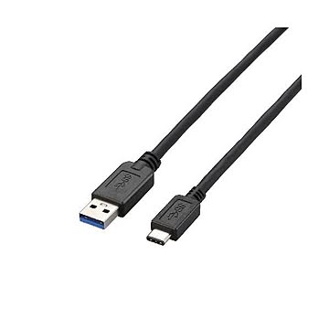 (まとめ)エレコム USB3.1ケーブル(A-TypeC) USB3-AC15BK×2セット