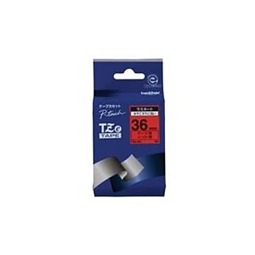 (業務用20セット) brother ブラザー工業 文字テープ/ラベルプリンター用テープ 【幅：36mm】 TZe-461 赤に黒文字