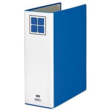 （まとめ） TANOSEE 片開きパイプ式ファイルE A4タテ 800枚収容 背幅106mm 青 1冊 【×10セット】