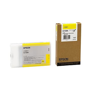 (まとめ) エプソン EPSON PX-P／K3インクカートリッジ イエロー 110ml ICY38A 1個  【×10セット】