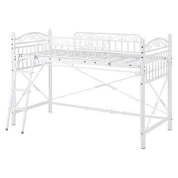 ロフトベッド ホワイト 【時間指定不可】【代引不可】【同梱不可】【プラザセレクト】