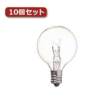 YAZAWA ベビーボール球 G40 E12 40W クリア10個セット G401240CX10 管理No. 4560352860388