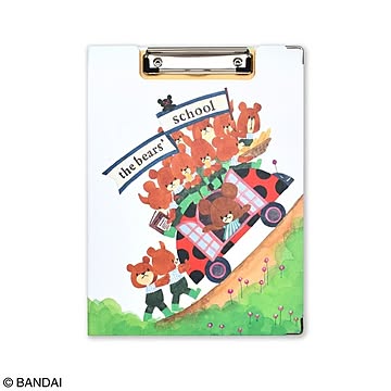 くまのがっこう クリップボード同柄2個セットGood Day Jackie ホワイト