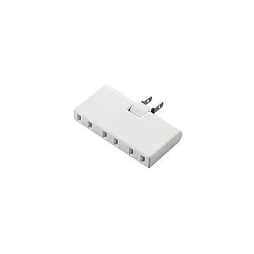 （まとめ）エレコム トリプルタップ（アンダ—タイプ） T-TR05-2300WH【×10セット】