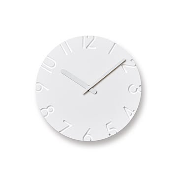 Lemnos レムノス DESIGN OBJECTS CARVED NTL10-04 掛時計 掛け時計 ウォールクロック 直径24cm 2010年グッドデザイン賞受賞（日本）