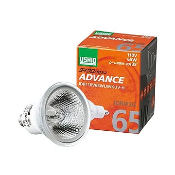(まとめ) ウシオライティング ダイクロハロゲンアドバンス 65W 広角 E11口金 ミラー付 JDR110V65WLW／KUV-H 1個  【×5セット】