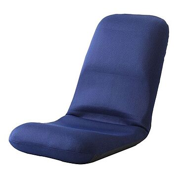 背筋ピン 座椅子 パーソナルチェア Lサイズ ブルー メッシュ生地 日本製