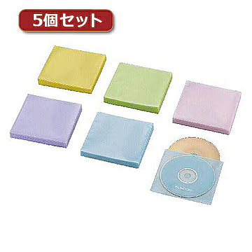 5個セットエレコム Blu-ray・CD・DVD対応不織布ケース CCD-NWB120ASOX5 管理No. 4589452986767