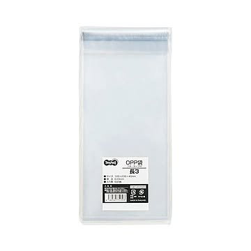 （まとめ） TANOSEE OPP袋 フタ・テープ付長3 120×235+40mm 1セット（1000枚：500枚×2パック） 【×3セット】
