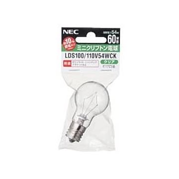 （まとめ） NEC ミニクリプトン電球（LDS） クリアタイプ 60W形 E17口金 LDS100／110V54WCK 1セット（5個） 【×3セット】