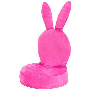 アニチェア ウサギデザイン フロアチェアー 折りたたみ式 ピンク