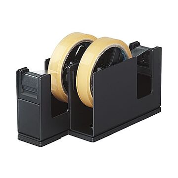 （まとめ） コクヨ テープカッターカルカット（2連タイプ） 黒 T-SM110D 1台 【×2セット】