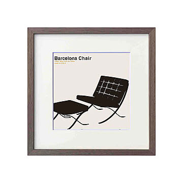 Toshiaki Yasukawa（安川 敏明） Barcelona Chair アートポスター（フレーム付き） m11915
