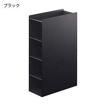 山崎実業 タワー ラップスタンド4段 ブラック