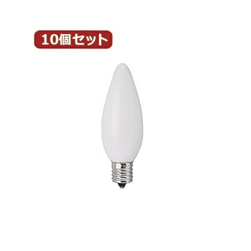 （まとめ）YAZAWA 10個セット シャンデリア球40Wホワイト口金E14 C321440WX10【×2セット】