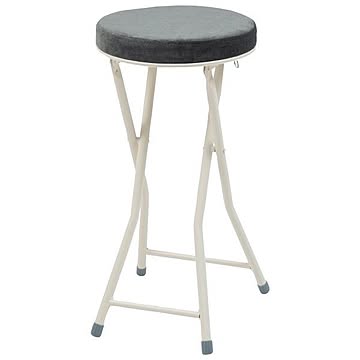 東谷 ハイスツール 折りたたみ式 ダークグレー 幅30x奥行31.5x高さ60cm PC-34