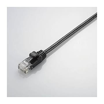 (まとめ)エレコム やわらかLANケーブル(Cat5E準拠) LD-CTY/BK5【×10セット】