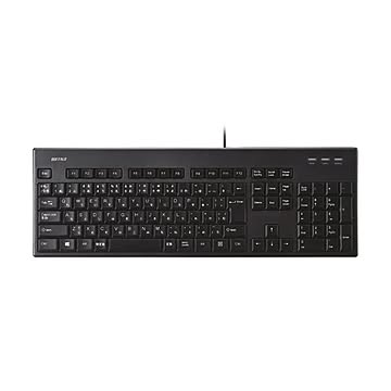 バッファロー USB接続有線フルキーボード 丸洗い対応 ブラック BSKBU310BKZ 1台