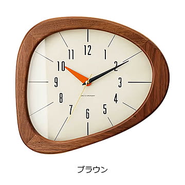 壁掛け時計 おしゃれ 時計 壁掛け 北欧 掛け時計 Kino キーノ CL-3881 静音 音がしない アシンメトリー 木製 ナチュラル インテリア ウォールクロック オシャレ 見やすい シンプル