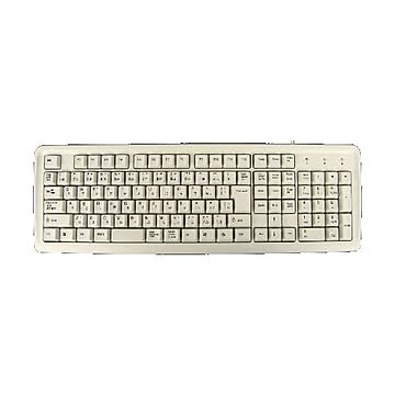 （まとめ）アオテック フルサイズ112キー日本語キーボード ホワイト AOK-112UPW×5セット