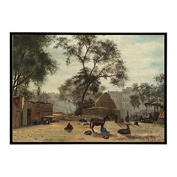 世界の古い絵画 レトロポスター デジタルリマスターMarket scene at Chou【bn-poster-3808】