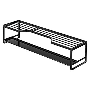 山崎実業 タワーコンロ用 ブラック コンロ奥ラック 排気口カバー付き 60cm