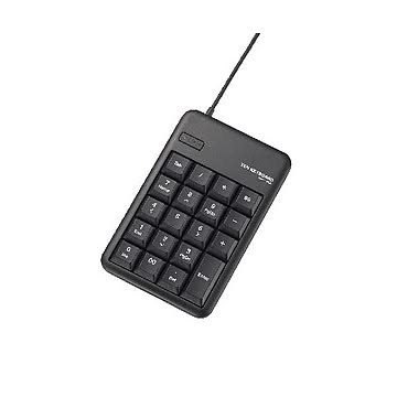 (まとめ)エレコム 2ポートUSB2.0HUB付USBテンキーボード TK-TCM012BK×3セット