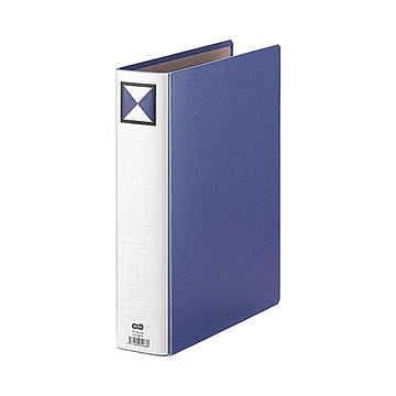 (まとめ) TANOSEE 両開きパイプ式ファイル A4タテ 500枚収容 背幅66mm 青 1冊  【×30セット】